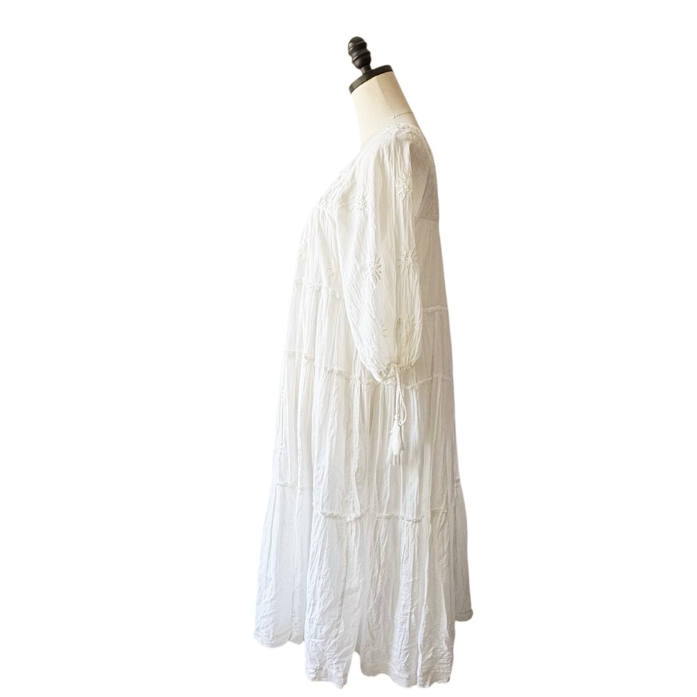Sundance Talisman Frederico Tiered Dress in White | SMALL/MEDIUM NWT - Picture 4 of 15